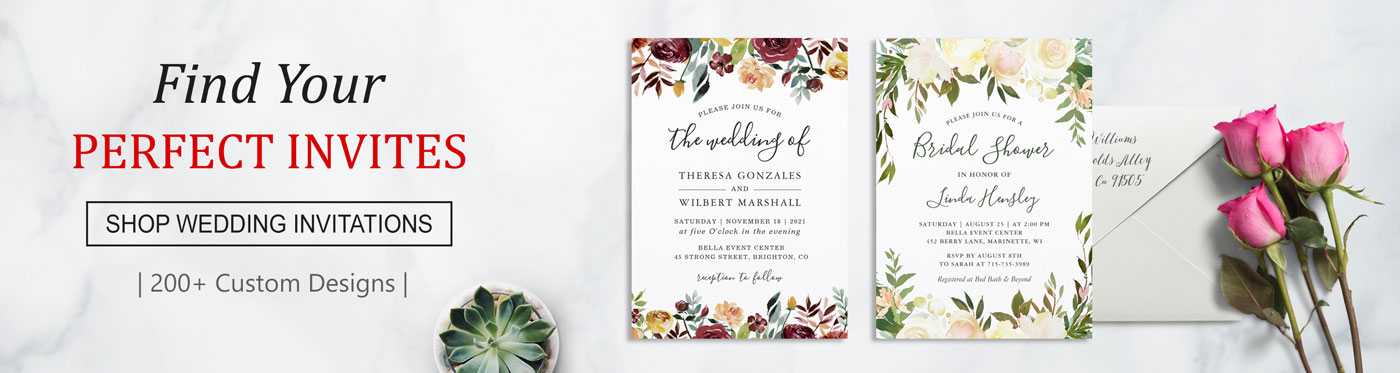 A wide range of custom invitation templates for all occasions